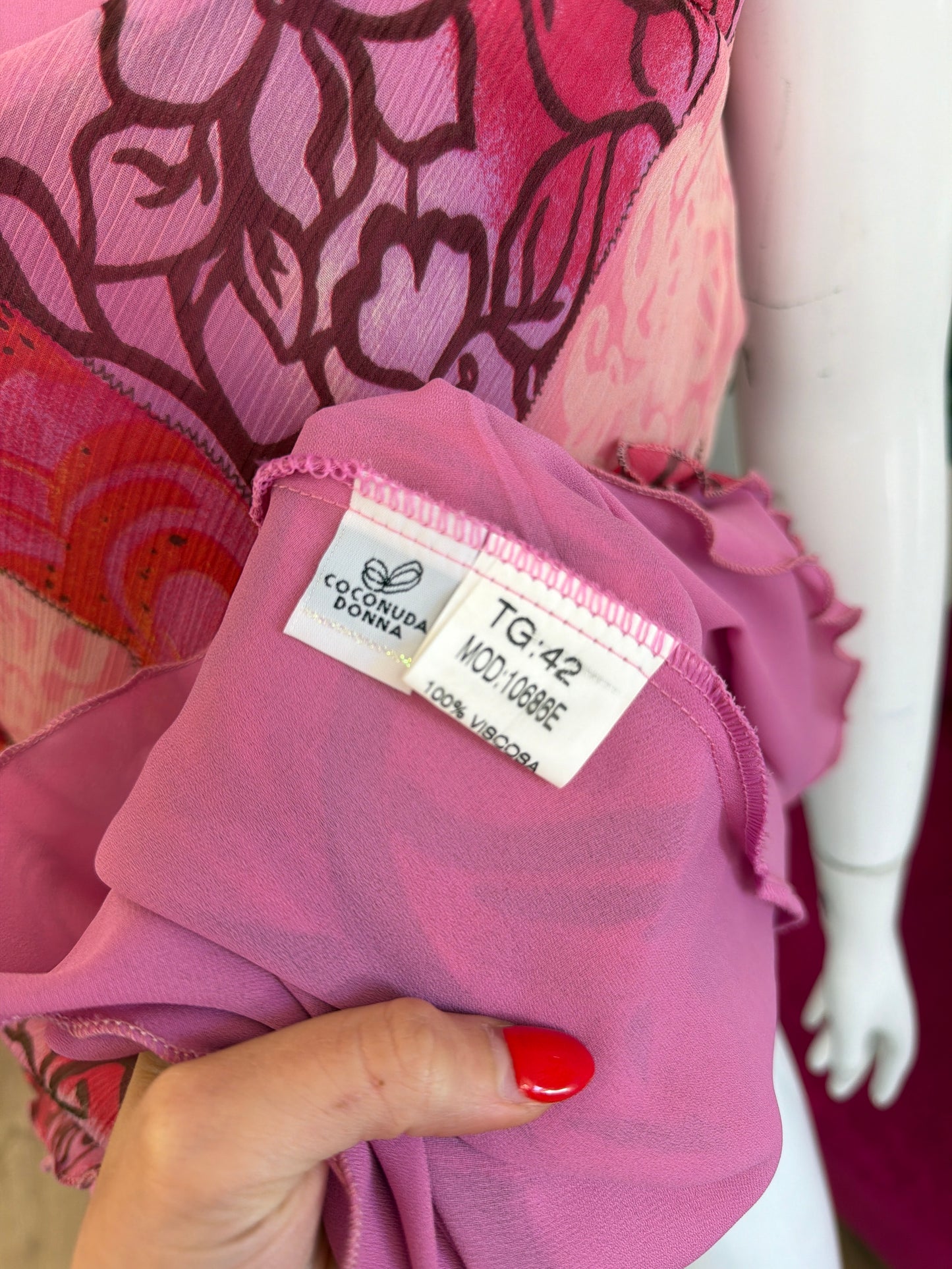 450 pink mesh dress