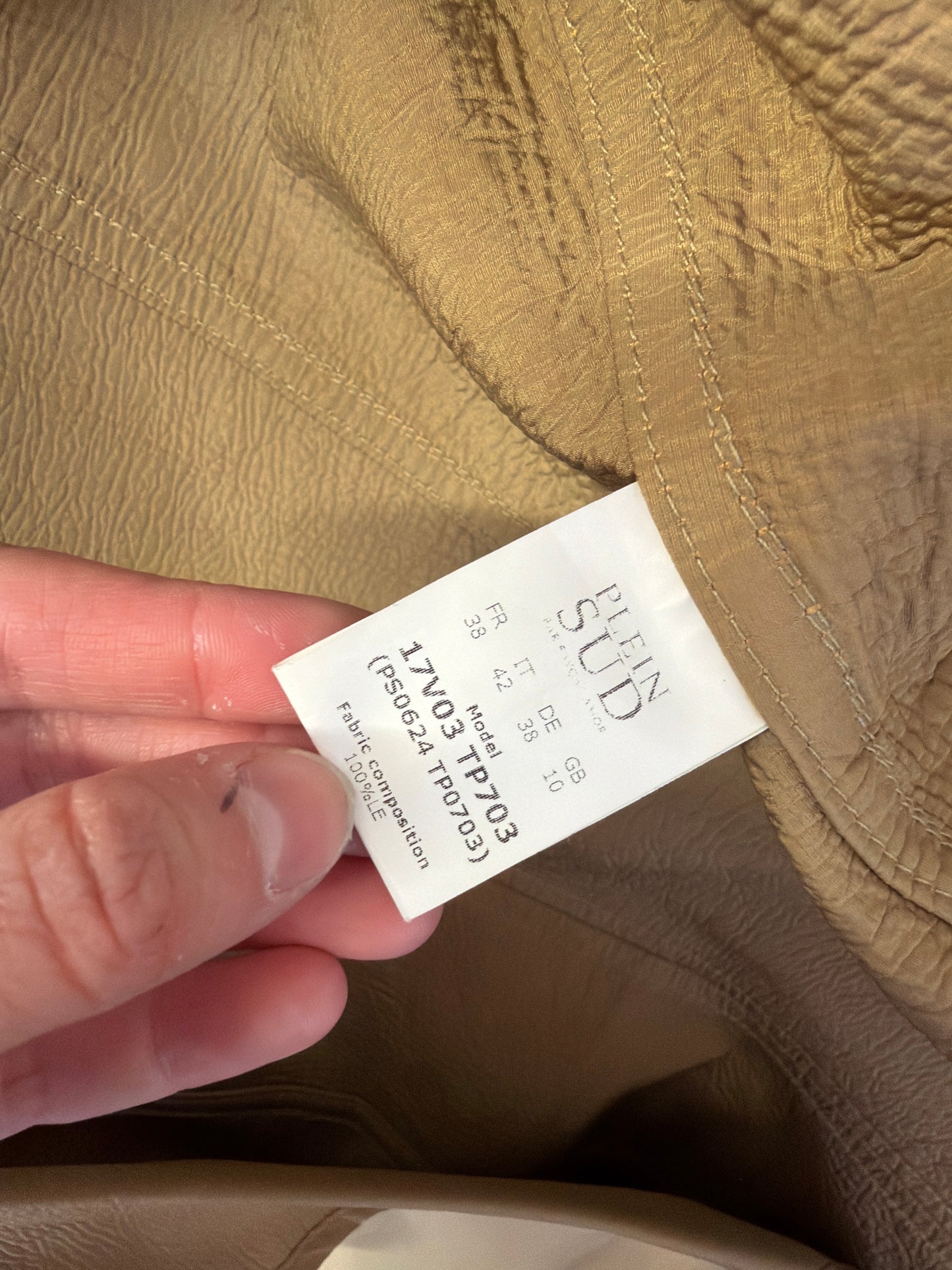 289 Beige leather jacket