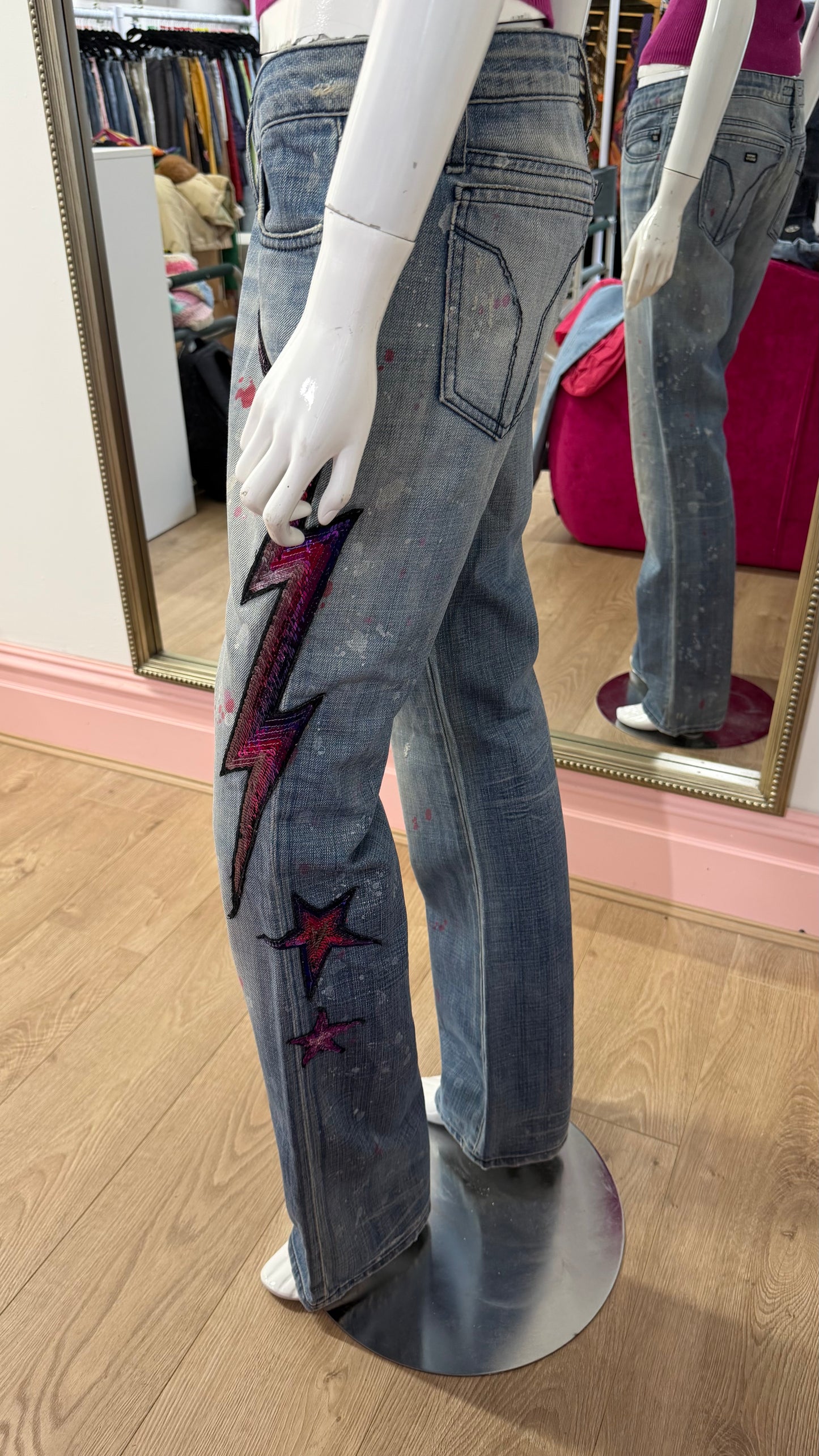 162 Miss Sixty lightening bolt jeans
