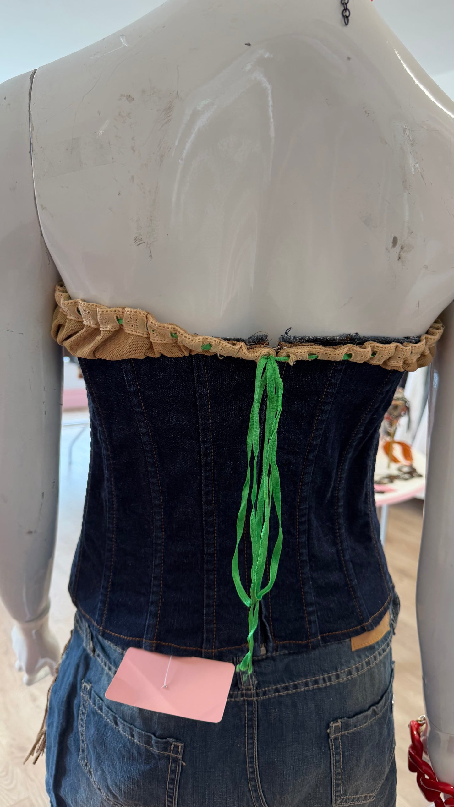 319 Dolce& Gabbana Denim corset top