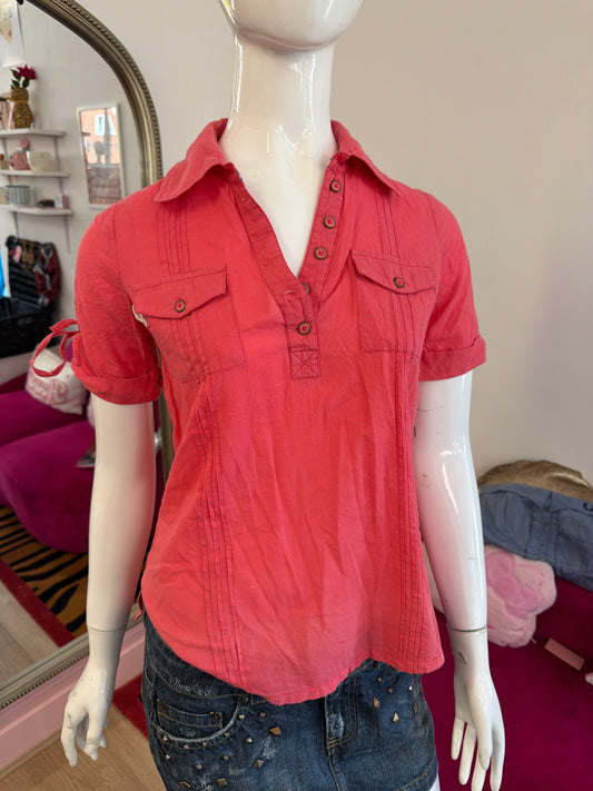 568 coral billabong shirt