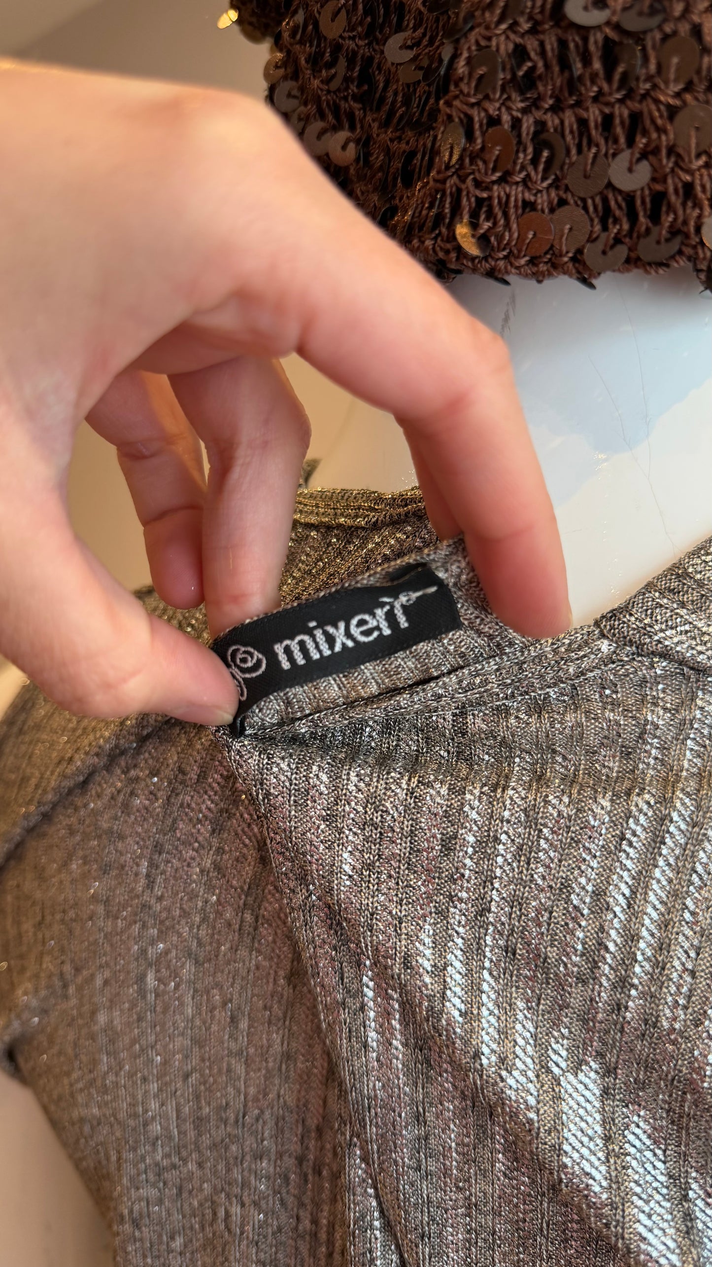 11 Silver ribbed top