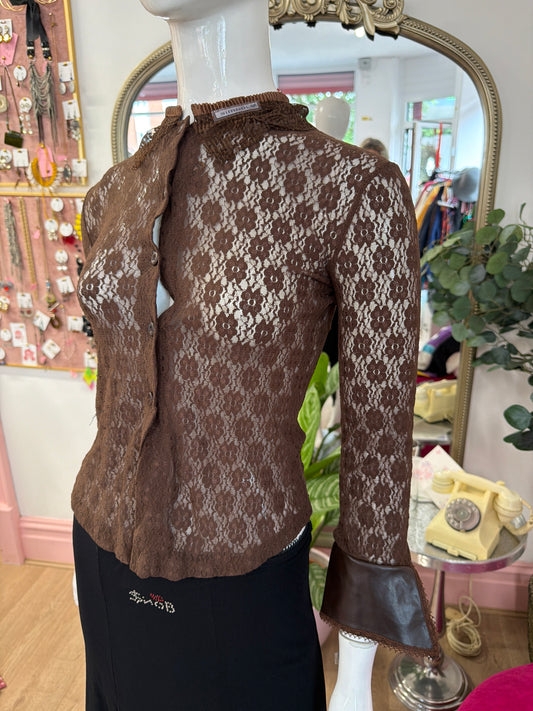 461 Brown lace shirt