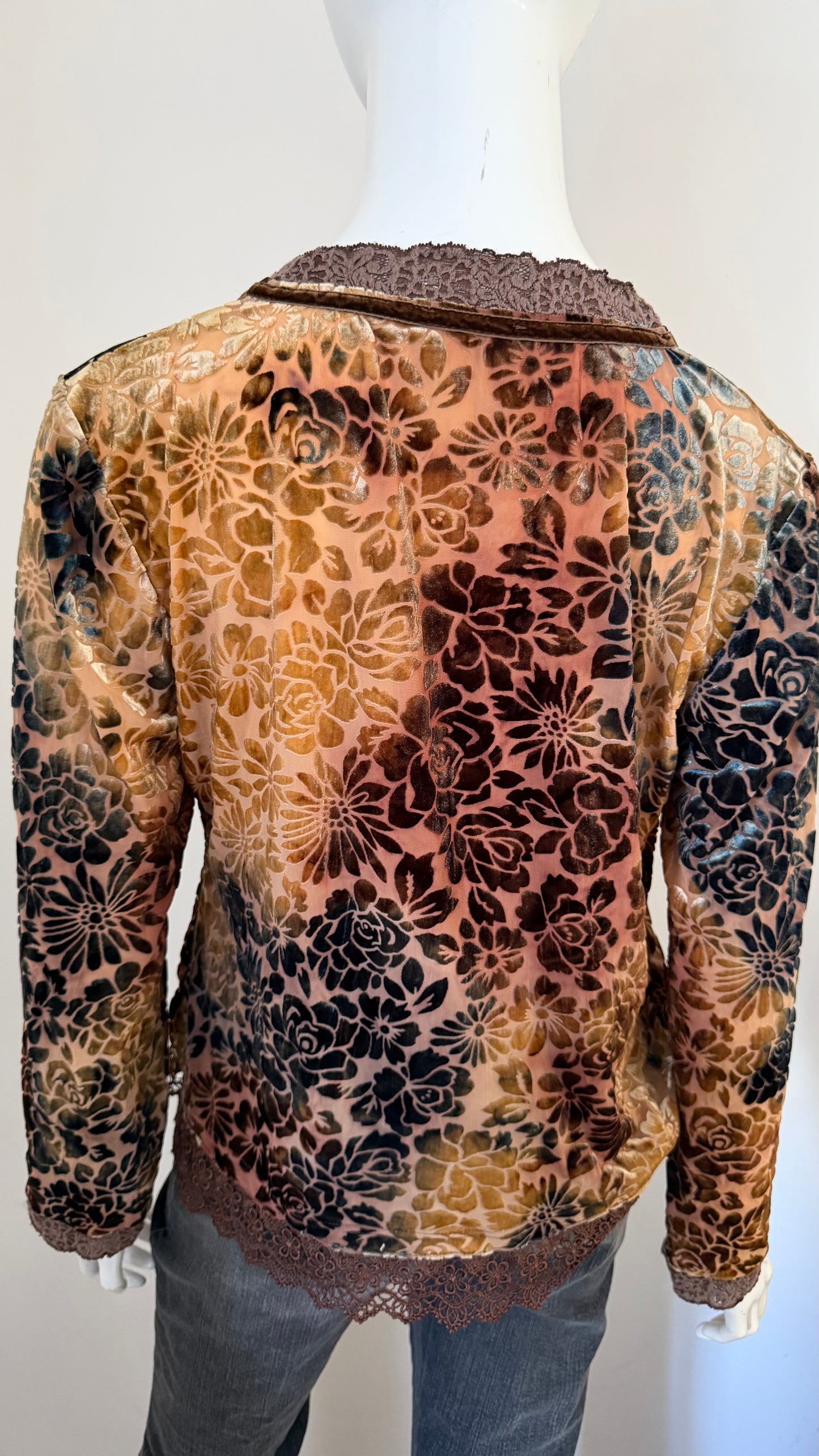 37 Brown velvet top