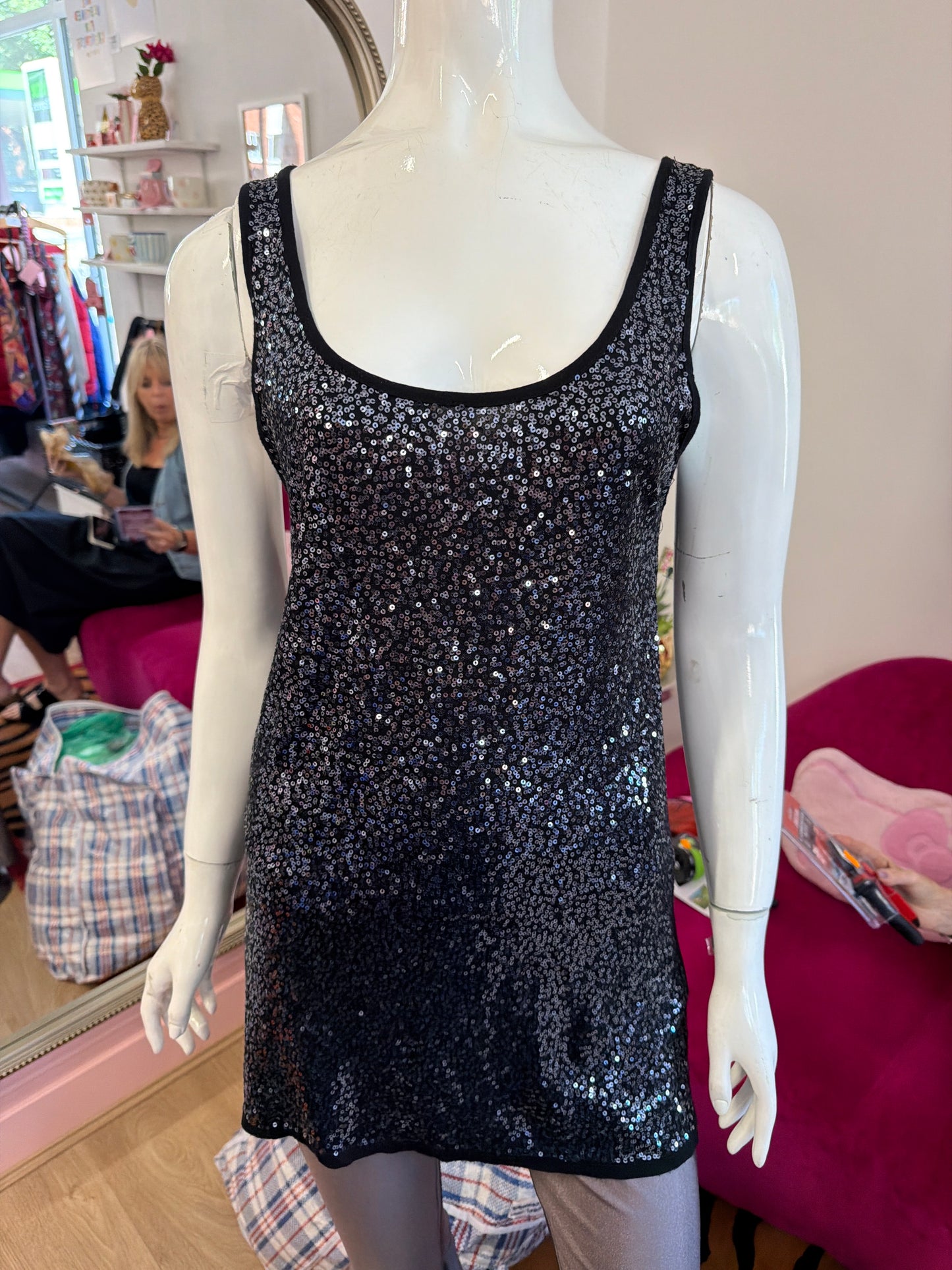 626 Sequin tank top Size Large