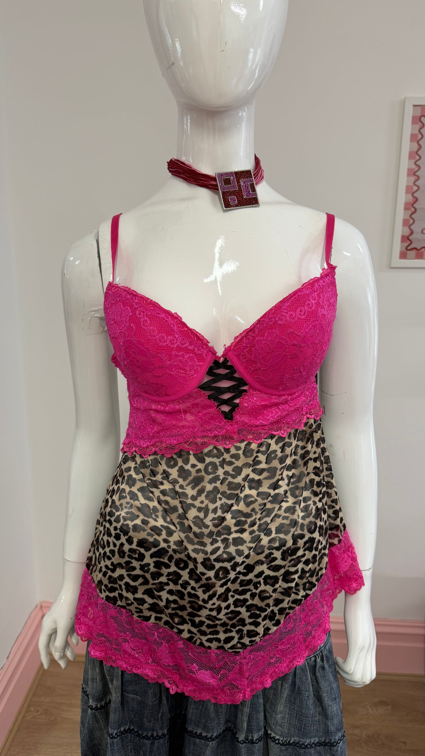 59 pink & leopard cami