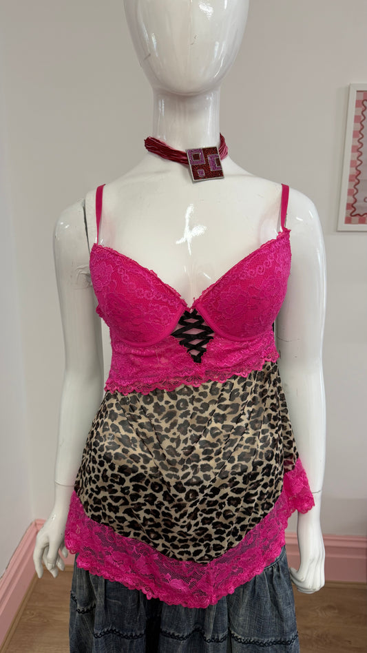 59 pink & leopard cami