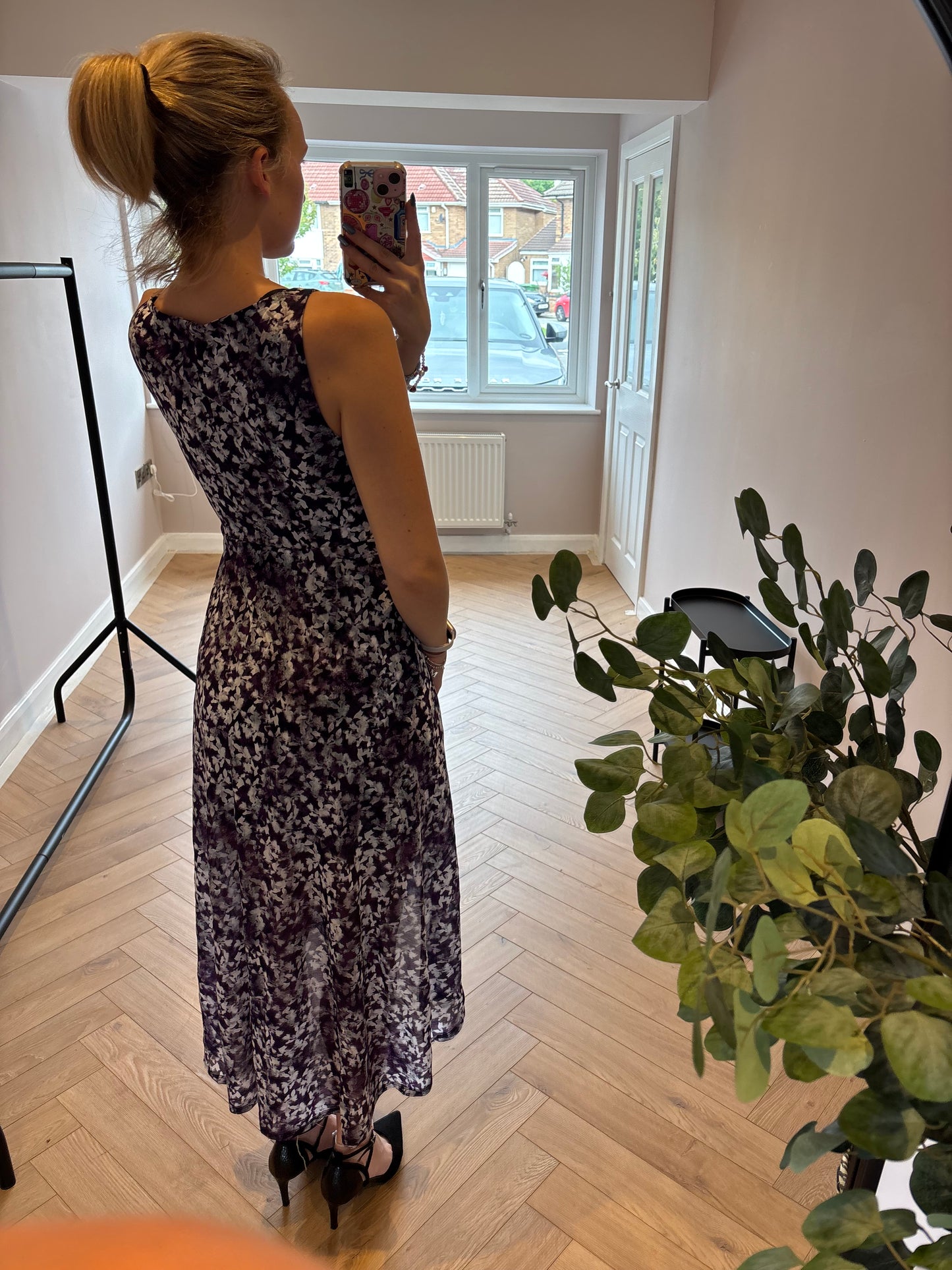 Vera wang purple floral dress