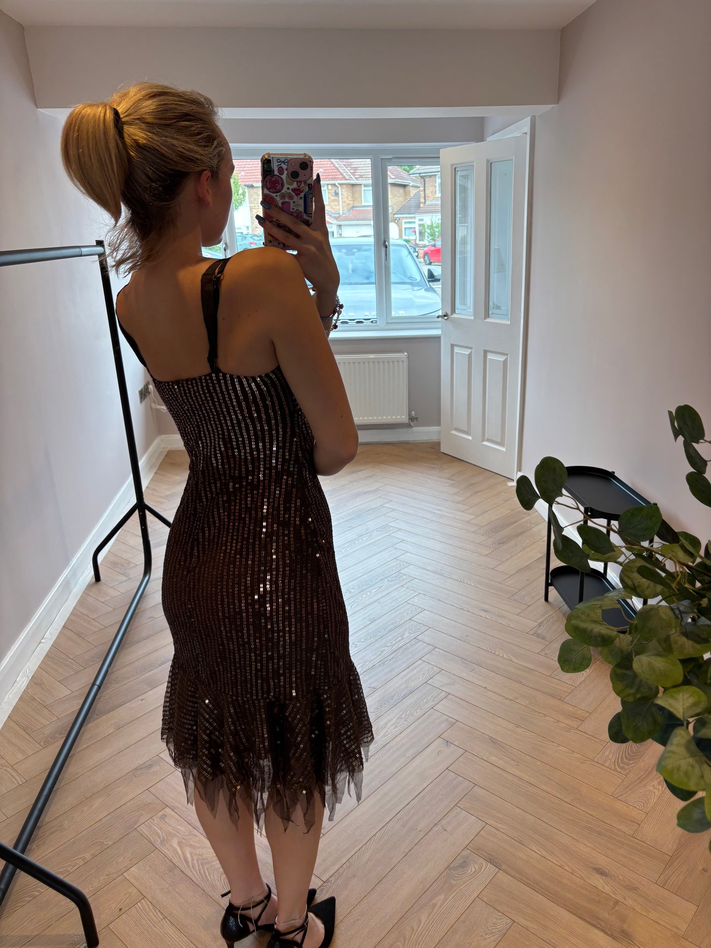 Brown Sequin Dress